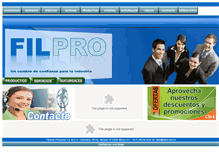 Tablet Screenshot of filpro.com.mx